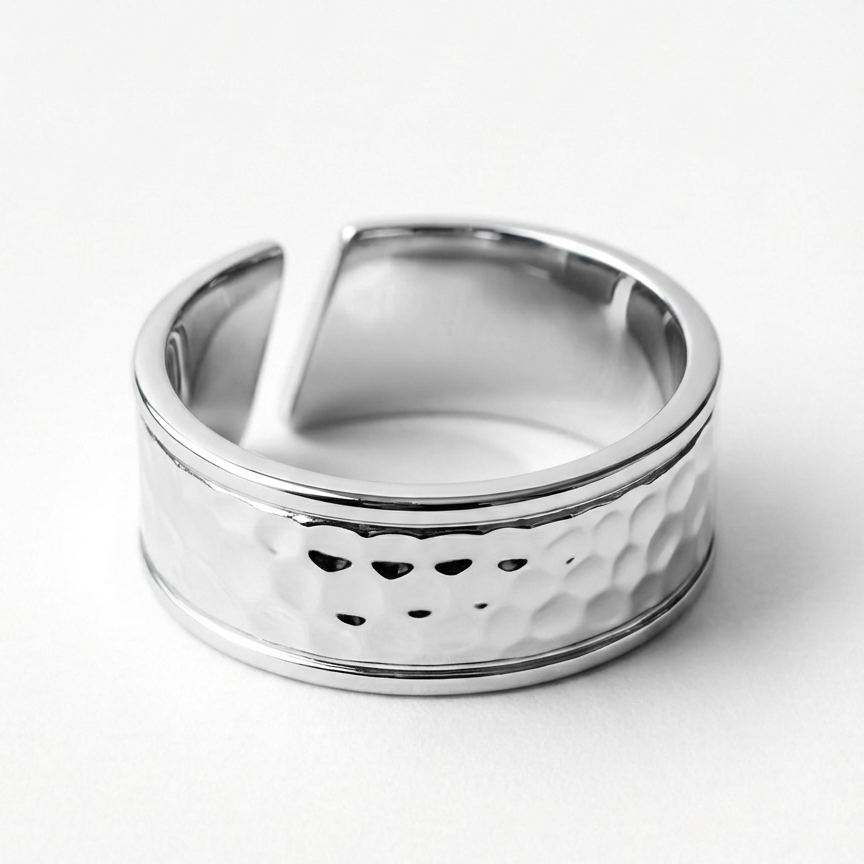 Hammered Open Ring