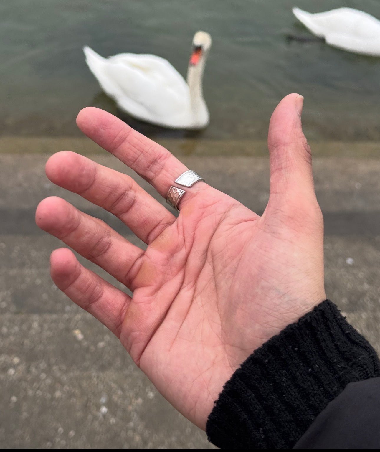 Hammered Open Ring - Viennajewel